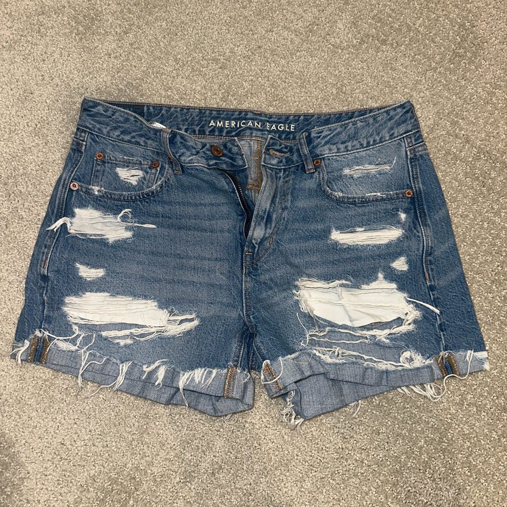 American Eagle Outfitters Ripped Blue Jean Shorts
